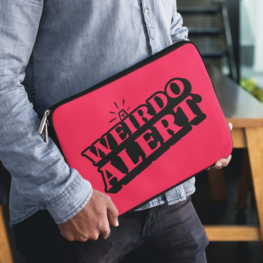 weirdo alert funny meme laptop sleeve for 13 and 15 inch (MacBook) laptop. Only if you are a weirdo!