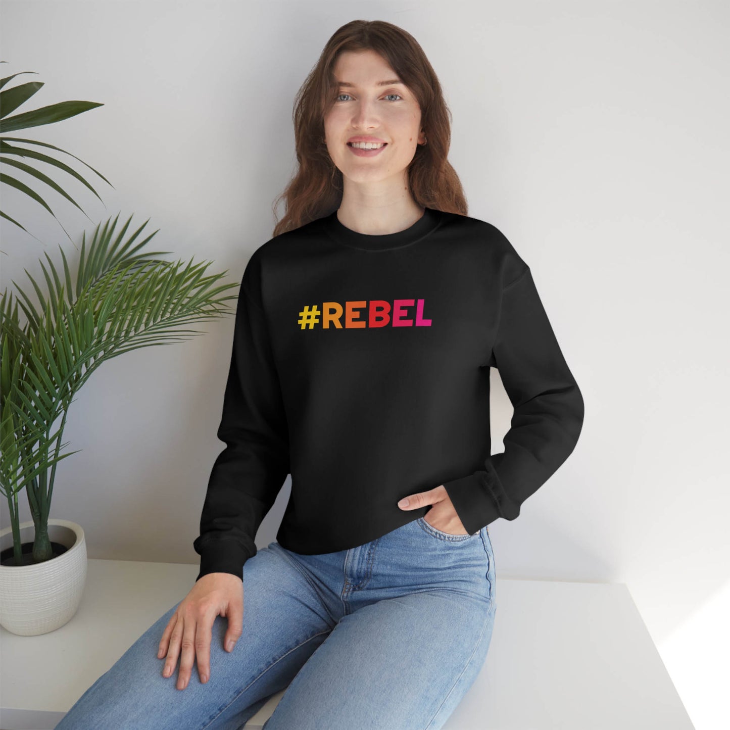 #WEIRDO | Sweatshirts for the weird people, the rebels, the outlaws! Get your sweatshirt now with this #REBEL meme printed in colorful letters at the front of the sweatshirt.