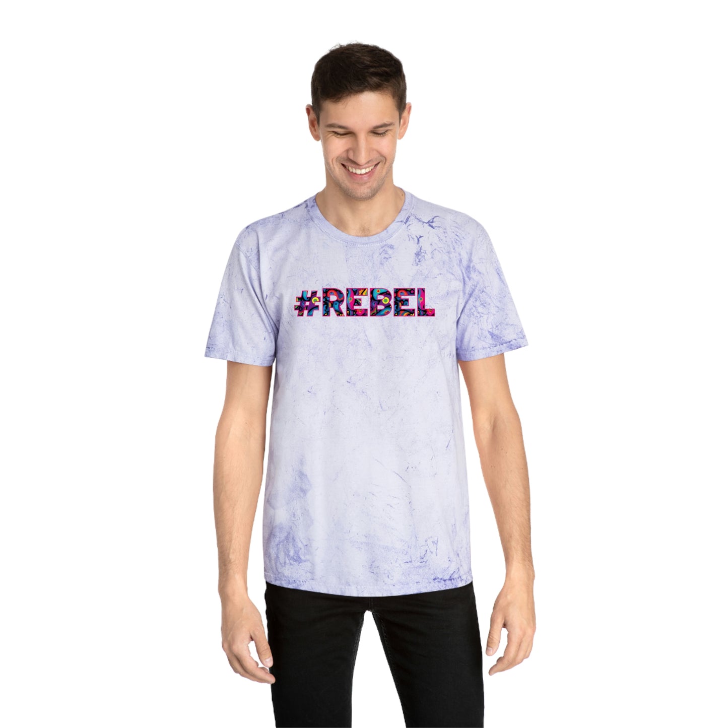 This amethyst rebel tie die is for men who have a rebellious spirit! With our #Rebel meme at the front of the Tee, you make sure everyone who looks at you knows that you are a rebel!