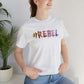 #REBEL women’s tee for rebels! This ash colored tee has our famous #REBEL meme printed at the front of the t-shirt in pretty awesome letters. Get it now at #WEIRDO.