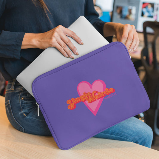 Single weirdo laptop sleeve! If you are single and ready to mingle, hold your laptop in this sleeve when working on location and see who approaches you!
