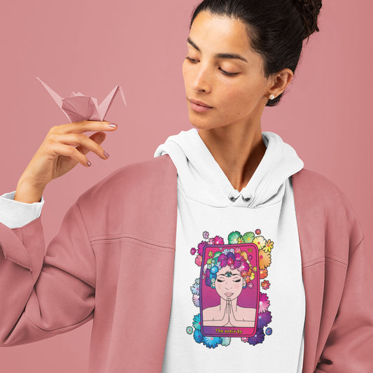 Spiritual hoodie for women who like to play with tarot cards.