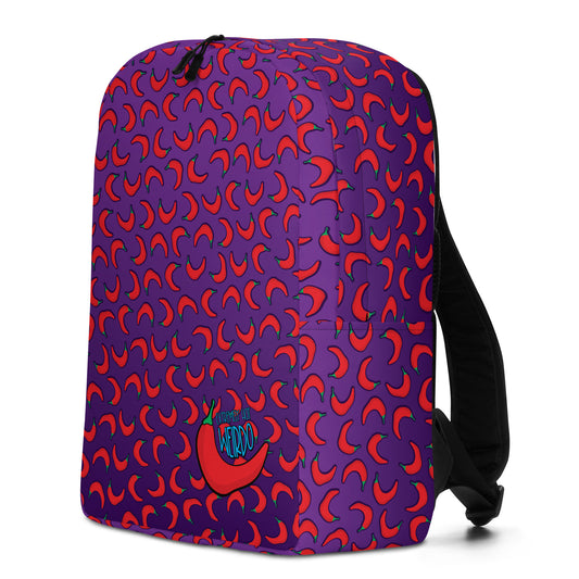 #WEIRDO | Looking for a weird backpack? This minimalist backpack stands out with the striking colours purple and red and has our fun meme ‘Extremely Hot Weirdo’ printed at the front.