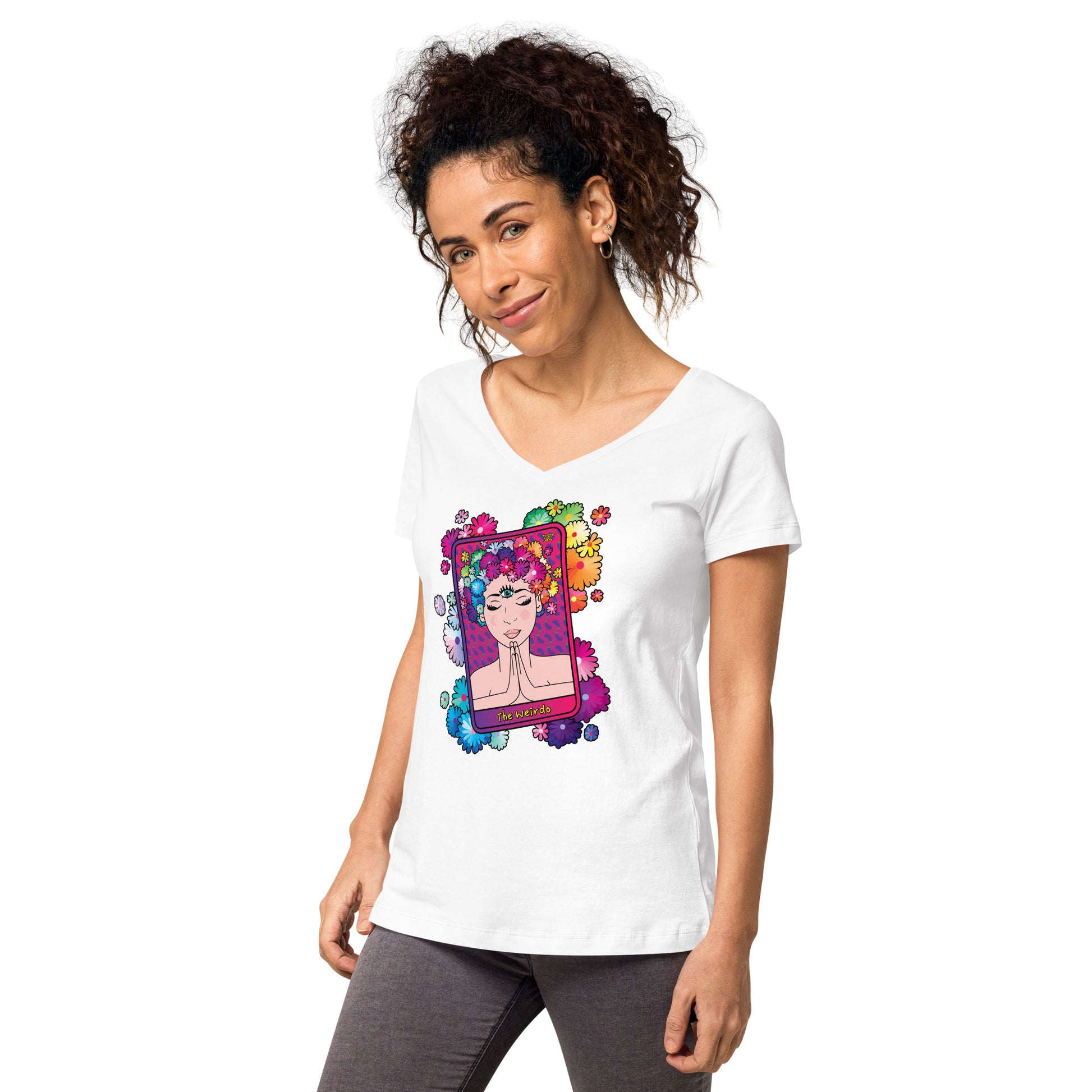 #WEIRDO | This awesome T-shirt for women has a Tarot Card printed at the front of the shirt. The Tarot Card printed here is 'The Weirdo.' Are you a weirdo for reading Tarot?