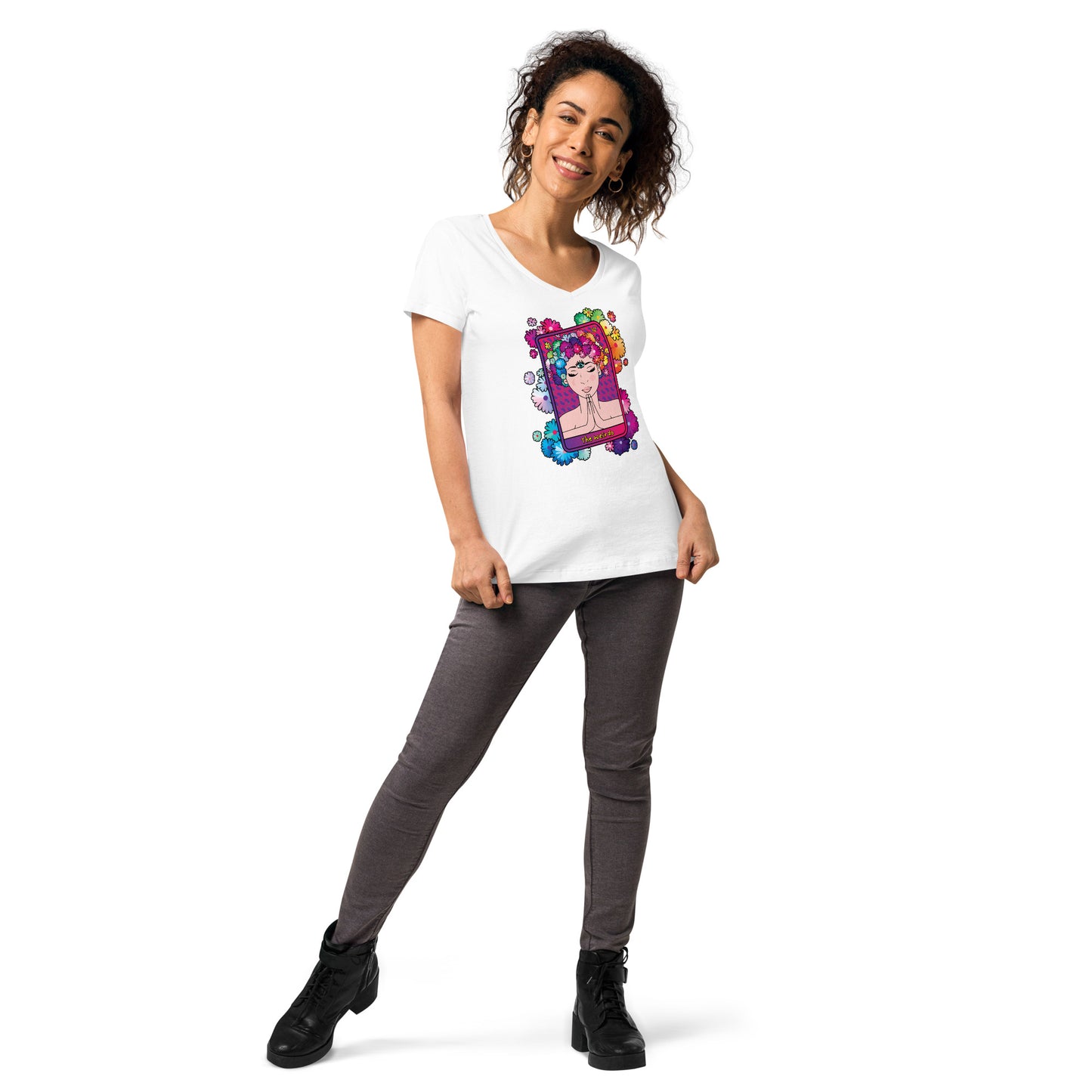 #WEIRDO | Awesome weird T-shirt for spiritual people who read Tarot Cards! The Tarot Card displayed at the front of this V-neck T-shirt is 'The Weirdo.' Cause only weird people will read tarot cards, right?