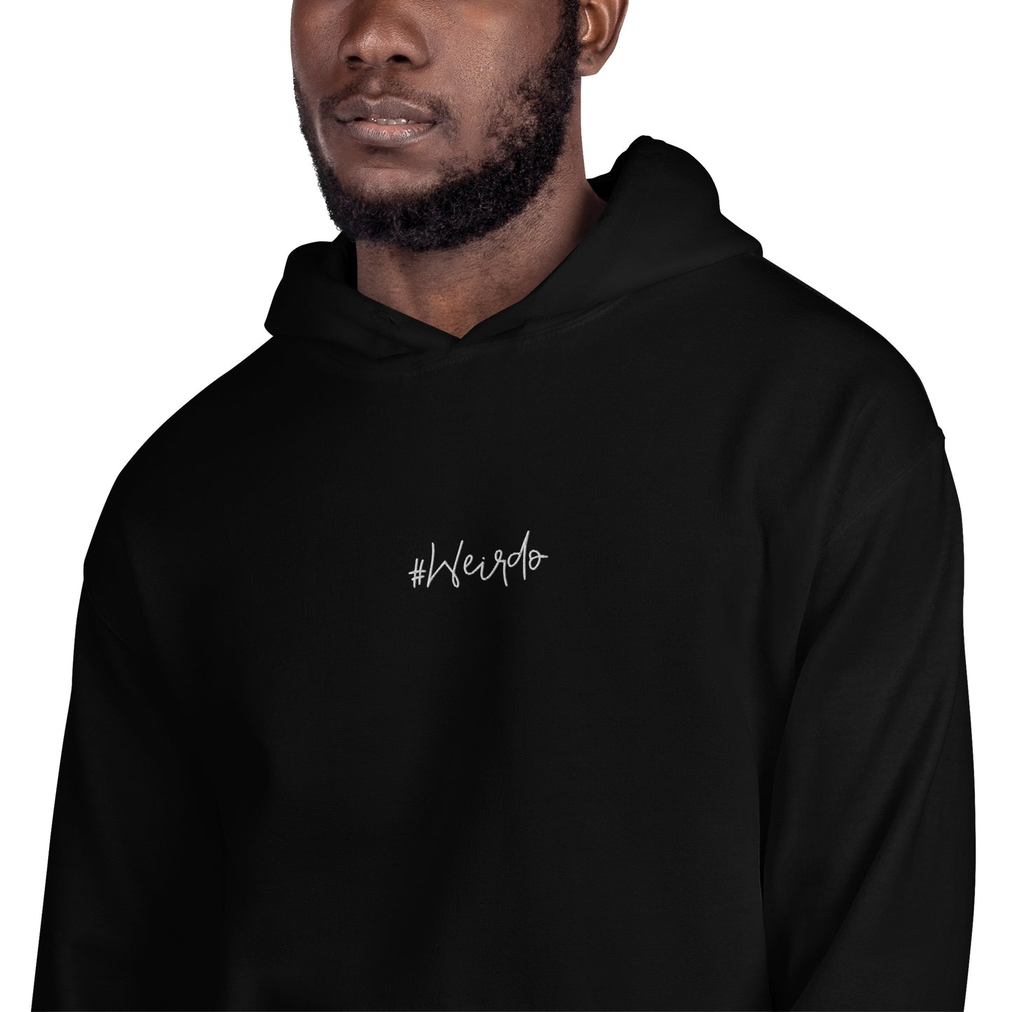 #WEIRDO | The logo is made with needle and thread, so it will give this basic but weird hoodie for men an extra touch. Check out more #Weirdo stuff from the basic line in our online giftstore.
