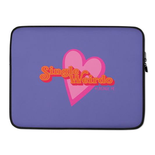 #WEIRDO | Laptop sleeve for single weirdos! Purple with the fun meme logo printed in the centre of the sleeve. #UNSINGLE ME. Funny meme life. Laptop sleeve for weird people.