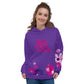 #WEIRDO | Cute purple hoodie with pink flowers for woman who are Born a Weirdo.