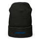 #WEIRDO | Black waffle beanie hat with blue embroidered #WEIRDO meme. This beanie hat is only for weird people!