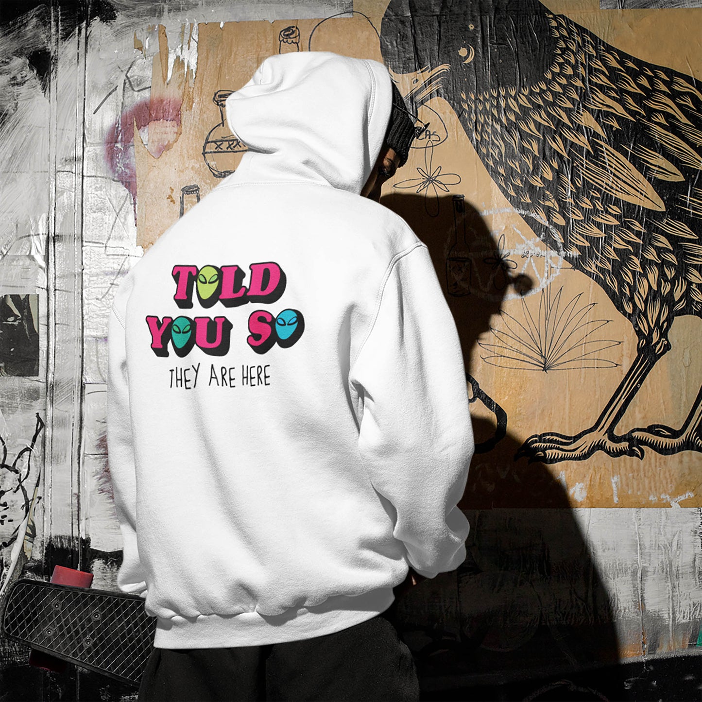 #WEIRDO | Funny meme hoodie for men with our conspiracy theory quote: TOLD YOU SO!