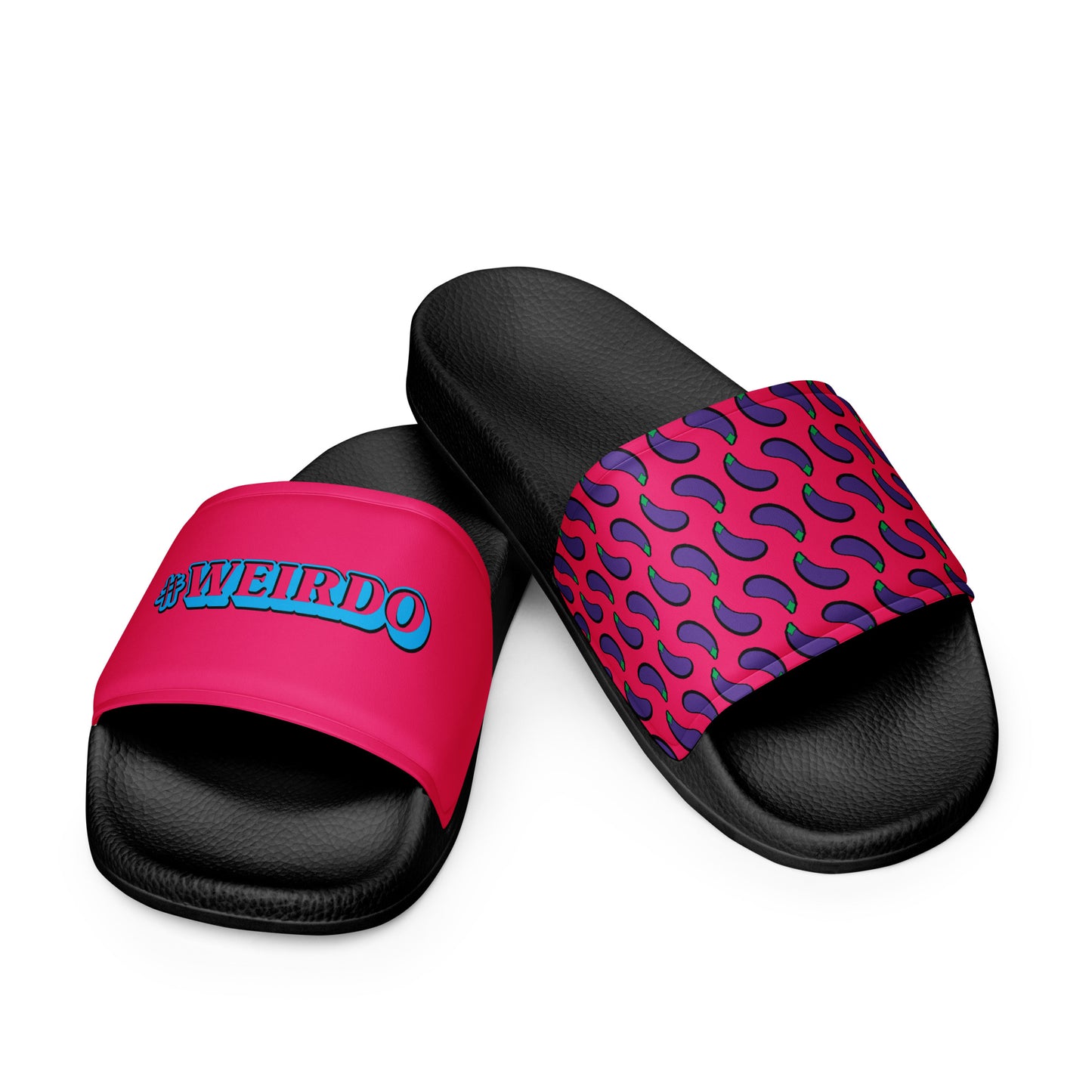 #WEIRDO | Slides for men with the #WEIRDO fun meme on one slide and the "eggplant" pattern on the other slide