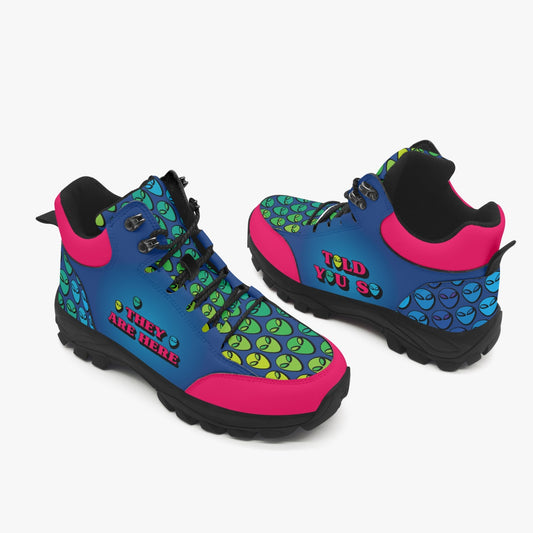 Weirdo | These weird and awesome boots are for you weirdos who know the aliens are already amongst us! Check out more colorful and weird boots for woman in our online giftstore!