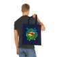 Weirdo | Durable shopping with this awesome cotton tote bag! This navy blue cotton tote bag has our Alien meme printed at the front of the bag. Do you believe in Aliens?