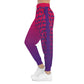 Weirdo | Colorful and weird jogging pants for women. This jogging pants is pink and purple and has eggplants printed on one of the legs. Check out more weird joggers in our online giftstore for awkward people.