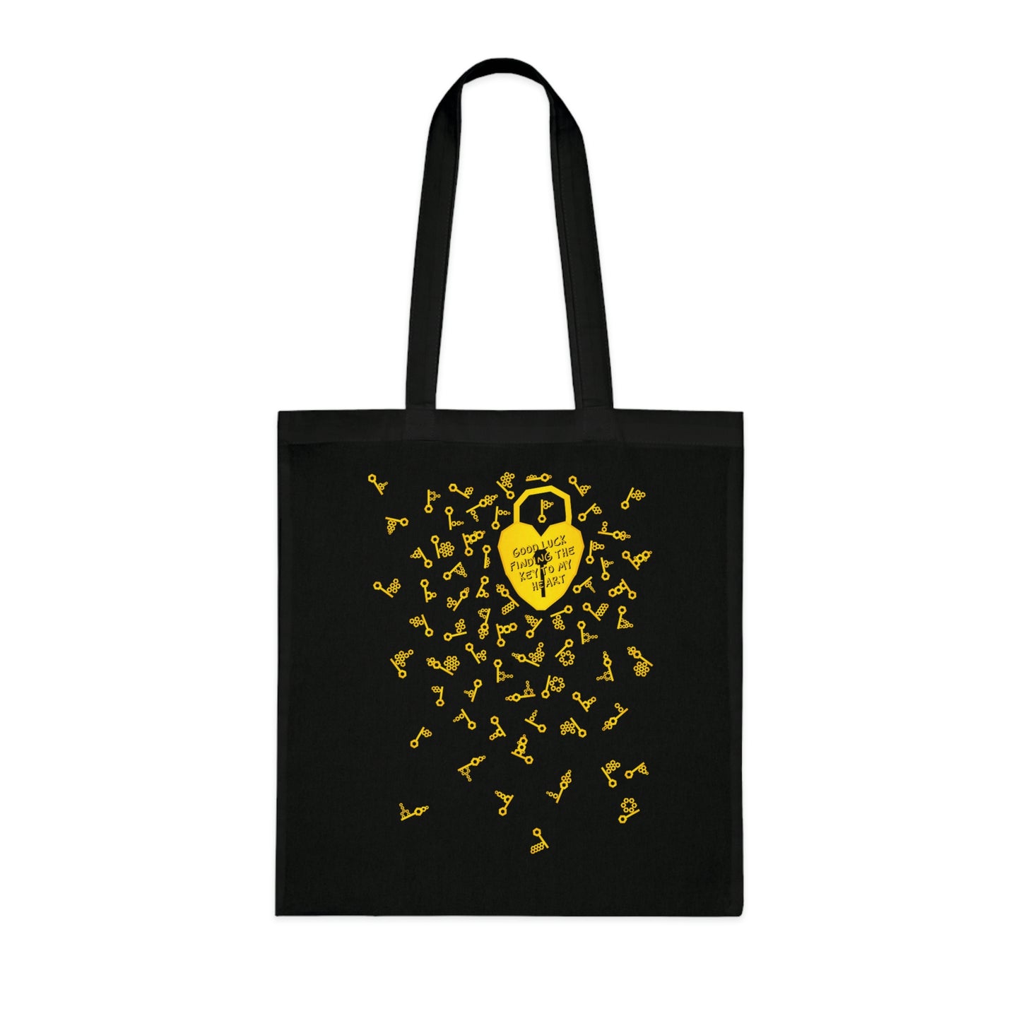 Weirdo | This black cotton tote bag is durable and funny! If you’re looking for a shopping bag with a funny meme, check this out! Funny meme: Good luck finding the key to my heart!