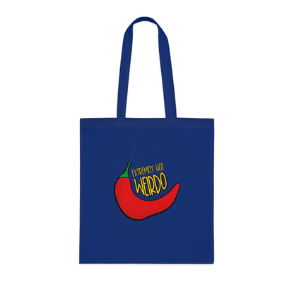 Weirdo | This royal blue tote bag is ideal for your daily shopping. This 100% cotton bag is made for you weirdos who believe that they are extremely hot!