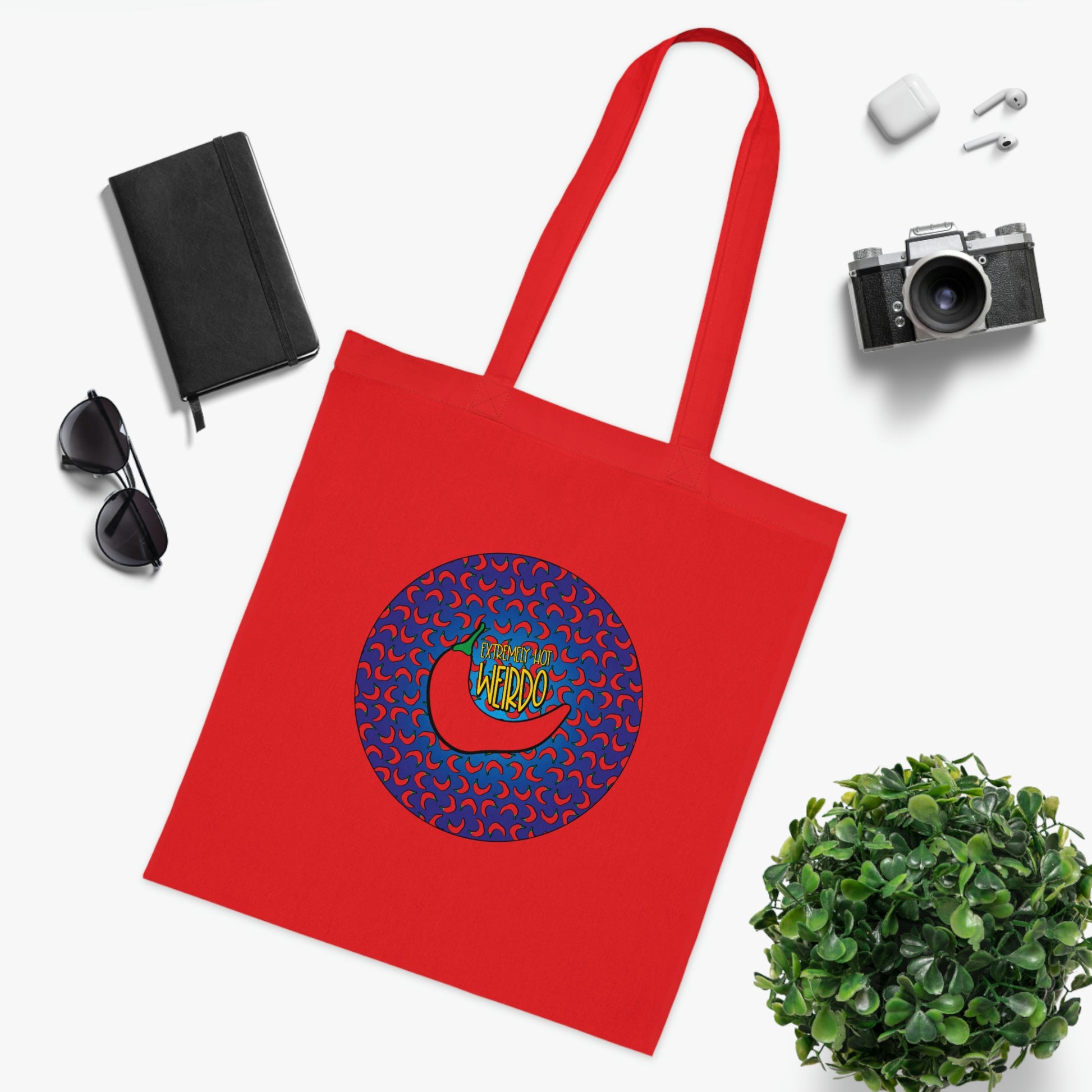 Weirdo | Go out shopping letting the world know that you’re hot and weird! This 100% cotton tote bag is ideal for groceries and has out HOT funny meme displayed at the front of the bag.