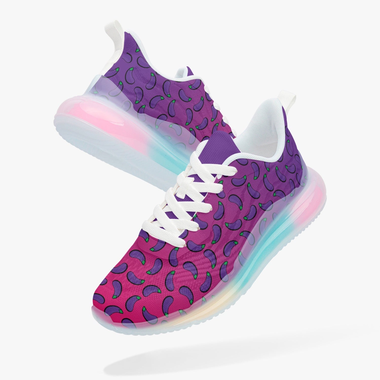 Weirdo | Awesome party gifts here available in our store for weird people! These colorful sneakers with eggplants are for vegetarians or just weird people!