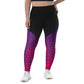 Weirdo | Black sports legging for woman with color and eggplant pattern. Non see through. Squat proof. Comfortable.