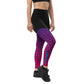 Weirdo | This sports legging for women are black at the top and pink/purple at the bottom with eggplants printed at them. This leggings are squat proof a non see through.