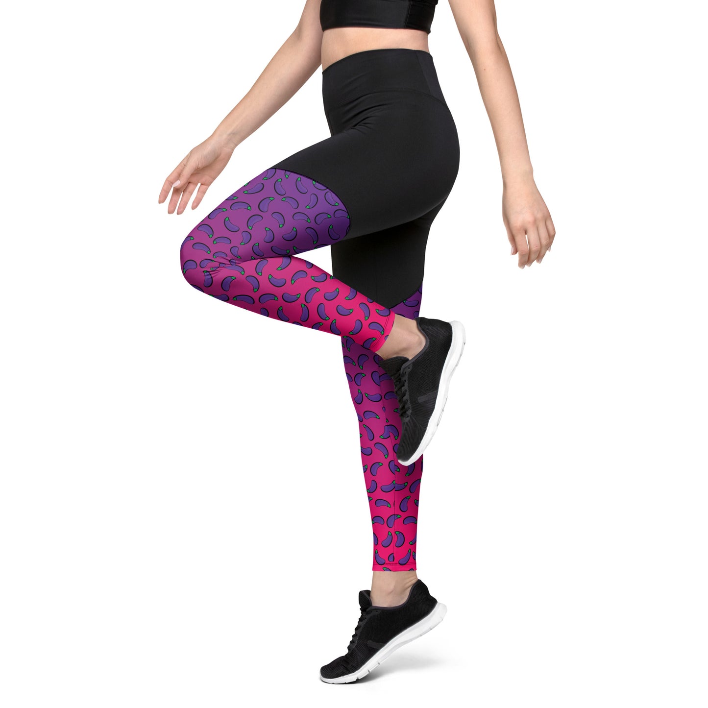 Weirdo | Eggplant pattern legging for women! Hit the gym with these awesome but weird leggings!